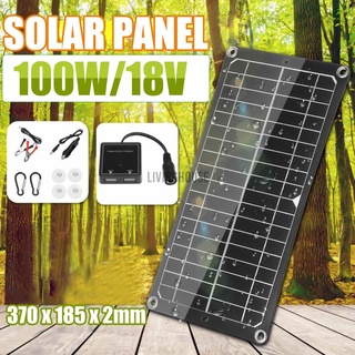100W 18V monocrystalline solar panel dual USB 12V / 5V DC monocrystalline silicon flexible solar cha