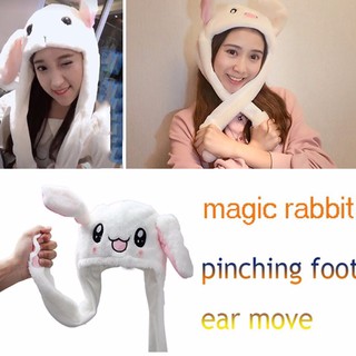Airbag Cap Move Rabbit Ear Hat Bunny Hat Plush Toy (1)