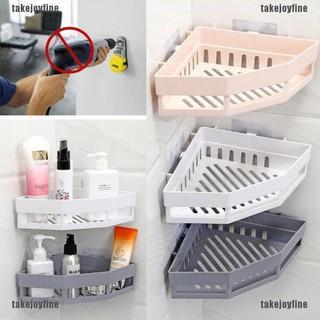 [takejoyfine]Triangular Shower Caddy Shelf Bathroom Corner Bath Rack Storage Holder Organizer