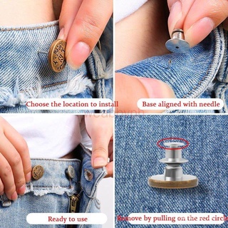 Buckles❒☈✔[COD] Adjustable Waist Universal Button Snap Fastener Metal Jeans Button