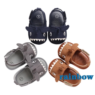 ❀Pink✰-Toddler Baby Boys Girls Casual Shark Non-Slip Sandals Soft Sole Flats Slippers Infant First Walker