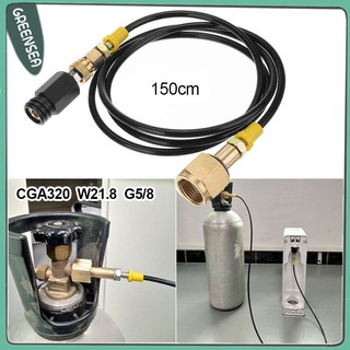 GR+High Pressure Hose Adapter for Sodastream Machine G5/8 CGA320 W21.8 CO2 Tank (1)