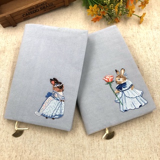 Zlh Handmade Cloth Book Sleeve Apron Free Couple No Embroidery Book MIw8