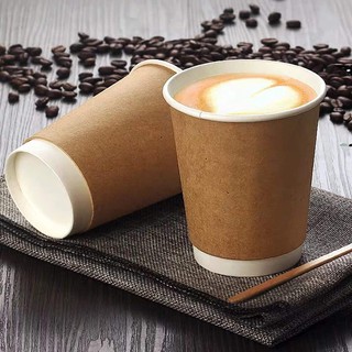 Double Walled Coffee Cups with Lids (50pcs)