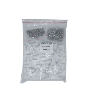 XL-Pack of L type Plastic Spacer 50 pc Set with 50 Wood Screws 50 Small Head Screw for OPI and RPI