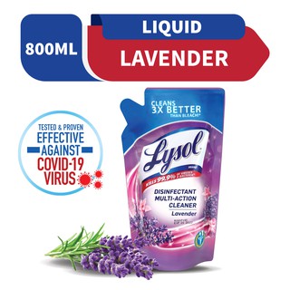 cleaning sops liquid blue antibacterial cleaner lavender Lysol Multi Action Cleaner Lavender 800ml
