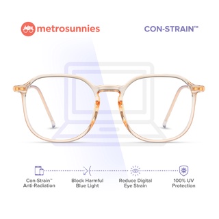MetroSunnies Shannon (Champagne) Con-Strain Anti Radiation Eye Glasses Photochromic For Men Women (1)