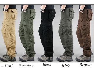 Men's Cargo Pants Mens Casual Multi Pockets Military Tactical Pants Men Outwear Straight slacks Long Trousers Large size