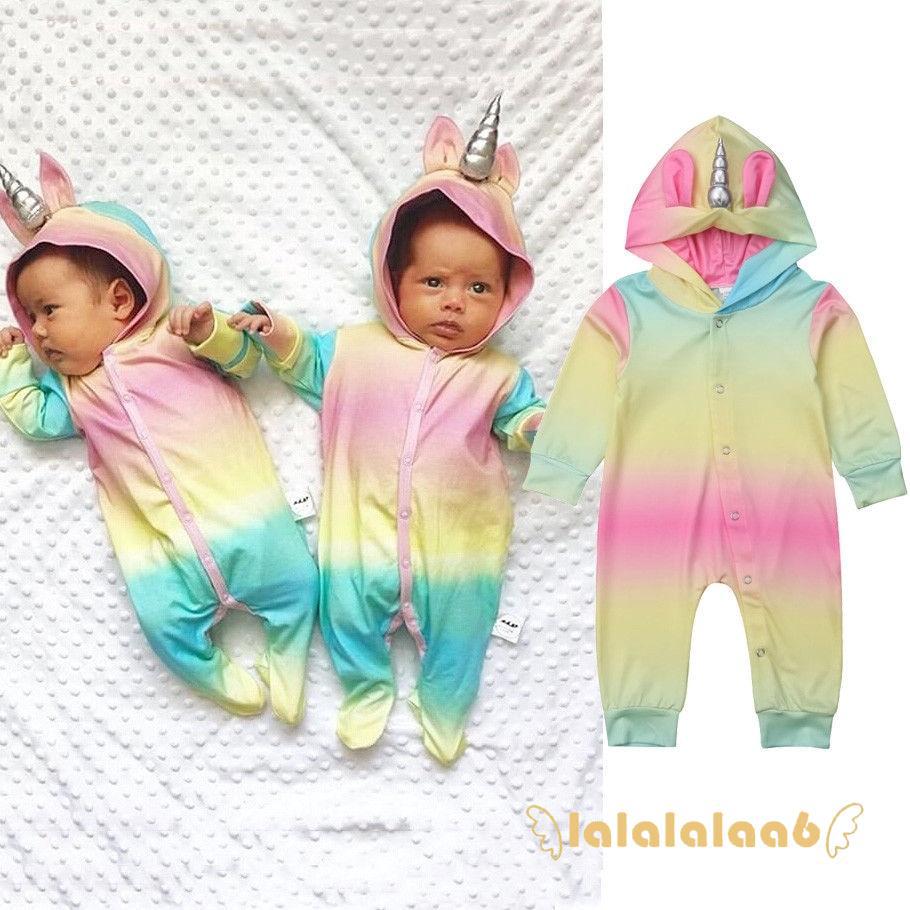 ALL-Cute Unicorn with Horn Infant Baby Boy Girl Hooded