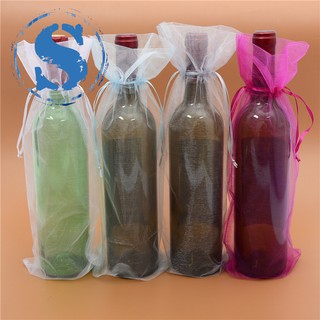 10*Organza Wine Bottle Gift Bags for Present Weddings Party