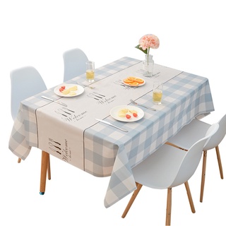 Nordic plaid tablecloth waterproof, oil-proof, anti-scald rectangular tablecloth tea tablecloth durable tablecloth mat
