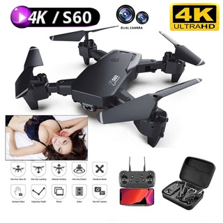 S60 Drone 4k Wide Angle Camera WiFi Fpv Dual Camera RC Quadcopter Height Keep Pocket Drone Selfie Helicopter Kid