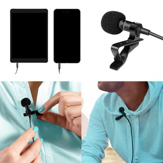Mini Phone Lavalier Microphone 3.5mm Jack Wired Clip-on Lapel Mic for iPhone