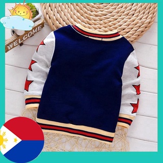 BABYL kids coat baby cartoon sweater coat single-breasted long-sleeved casual coat【In stock】