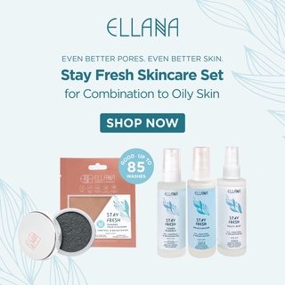 Ellana Stay Fresh Skin Care Set, Controls Oil and Brightens, Combination to Oily Skin