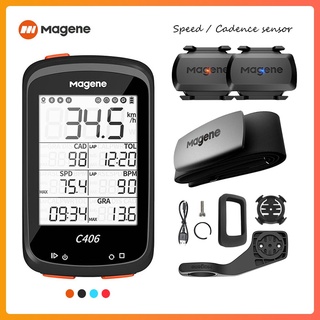 Magene C406 Bicycle GPS Computer h64 Heart Rate Monitor S3 Speed Cadence Sensor ANT+ Bluetooth Computer Waterproof GPS Wireless Smart Mountain Road Bicycle Monito Stopwatchring Cycling
