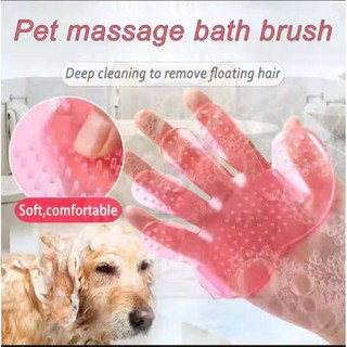 Finger Bath Brush Pet Grooming Tool Dog Cat Hand Shape Cleaning Brush Pet Comb