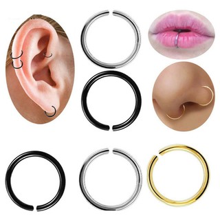 Cool Stainless Steel Fake Nose Ring Hoop Nose Stud Rings Body Piercing Ear Jewellery