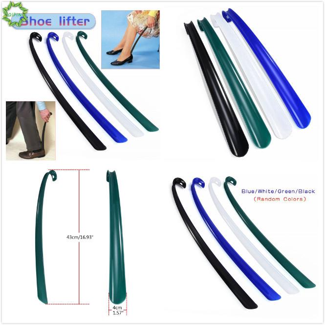 [COD/QIPIN] 1pc Portable Long Handle Shoehorn Shoe Horn Lifter Disability Aid Stick Flexible 42cm