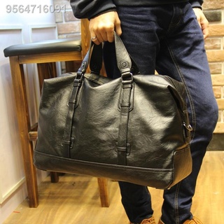 Handbag men s large-capacity leather travel bag gym bag sports one-shoulder diagonal bag men s lugga