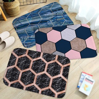 Nordic Style Geometric Marble Printed Welcome Floor Mats Bedroom Bathroom Carpet (1)