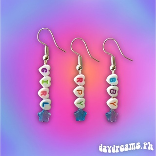 custom 3- 5 letter earrings ☆ daydream