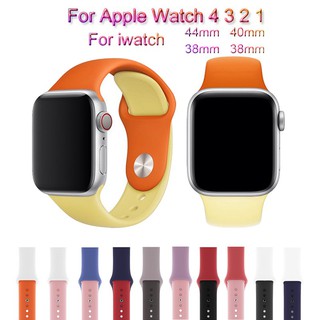 For Apple Watch Series 5/4/3/2 38mm 42mm Rubber Watch strap For iWatch Series 5 4 40mm 44mm