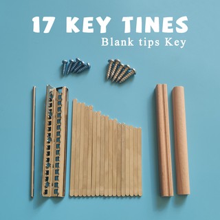 kalimba 17 key diy No lettering Thumb Piano tines Bridge Saddle 17 Keys Set Kit for Kalimba DIY Replacement Parts