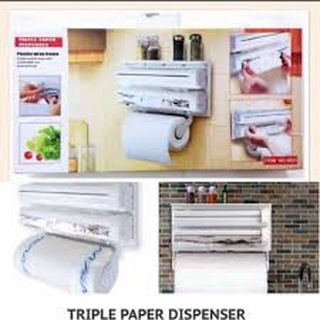 kitchen towel✕₪♟3 in1 Kitchen Triple Paper Dispenser & Holder