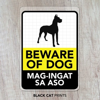 Beware of Dog Mag Ingat sa Aso Sign | Laminated Signage | Sign Board (1)