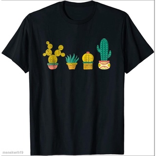 ☑✌Decorative Cactus Plant Pot Illustration Cotton Printed Tees Cactus Lover Shirt Gift For All