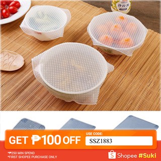 Reusable Silicone Plastic Wrap Seal Vacuum Food Fresh Wrap (1)
