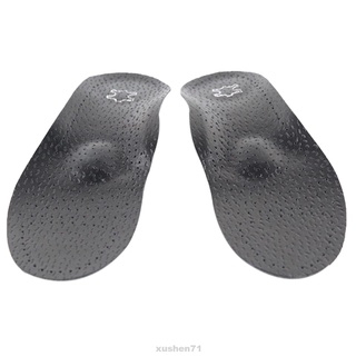 1pair Men Women Comfortable Heel Pain Regenerated Leather Full Pad Orthotic Insoles