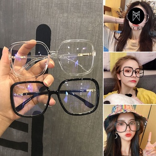 Blue Light Blocking Glasses for Myopic Person Square Frame Computer Use Lightweight Anti Eyestrain Retro Glasses