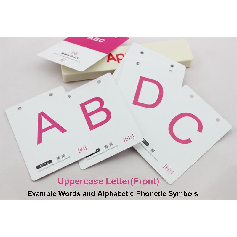26 Letters English Flash Card Capital&Lowercase Letters Card