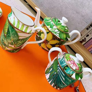 Passifolia tropical rain forest series black tea set with three-dimensional flower pattern and gift box (7)