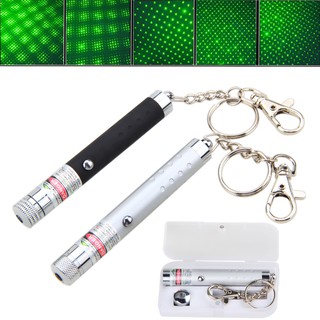5MW Mini Green Laser Pointer High Power 532NM Bright Single Point Starry 2 in 1 Green Lazer with Key