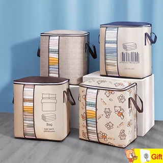 Foldable Storage Box Clothes Organizer Tidy Pouch Suitcase Non-woven Quilt Storage Container Bag