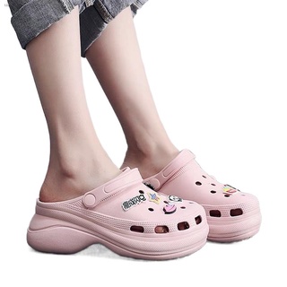 *mga kalakal sa stock*✲۩Women's Crocs Classic Bae Clog summer high-heeled Slippers Flip-flops beach