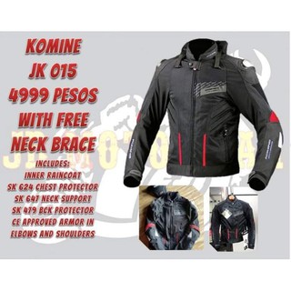 Komine Jk-015 Titanium Riding Jacket (free neckbrace)