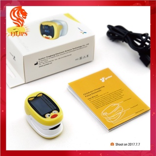 Children Rechargeable Fingertip Pulse Oximeter Pediatric Oximeter Monitor for Kids Infant Baby
