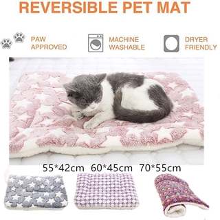 Bed Pet Cushion Blanket Soft Warm Fleece Cat Dog Small Puppy Sofa Mat Pad Winter Velvet