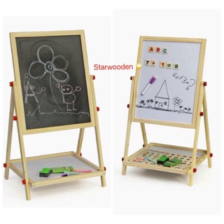 Easel Magnetic board 2 in 1 Easel Revolving Blackboard And Magnetic Drawing Whiteboard (1)