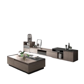 Modern design wood tv cabinet coffee table set for livingroom furniture 1a6q