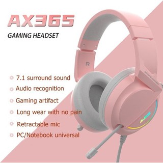 ORIGINAL Ajazz AX365 UK Gaming Headset with Microphone 7.1 Surround Stereo RGB LED Backlit for PC