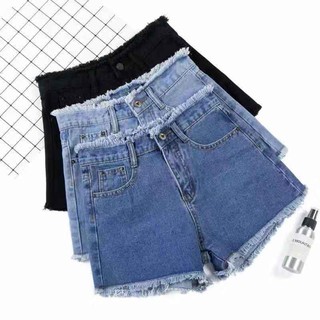 High waist Demin Short Light blue and navy blue and White/Black color M-XL