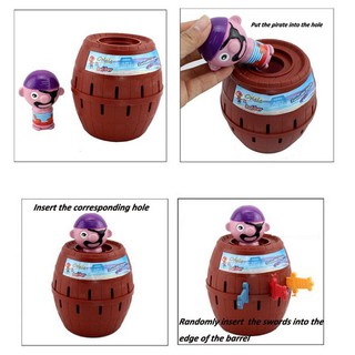 Kids Funny Lucky Stab Pop Up Gadget Pirate Barrel Game Toy (5)