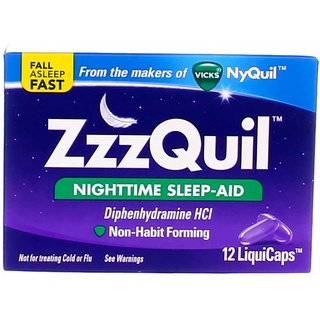 Vicks ZzzQuil Nightime Sleep Aid, 25 mg, 12 LiquiCaps (PACKAGING MAY VARY)