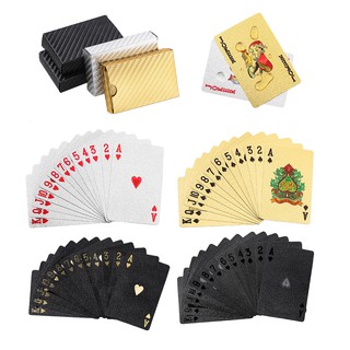Zacro Gold Playing Cards Plastic Poker Cards Game Deck Foil Poker Magic Card Waterproof Card Gift Co