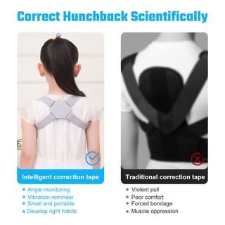 Smart Posture Corrector Back Support Vibrator Smart Tips Correction Belt Strap For kids adult (9)